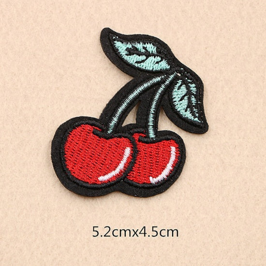 1pc Cherry Patch / Fabric Embroidery Appliques / Fruit (P6)