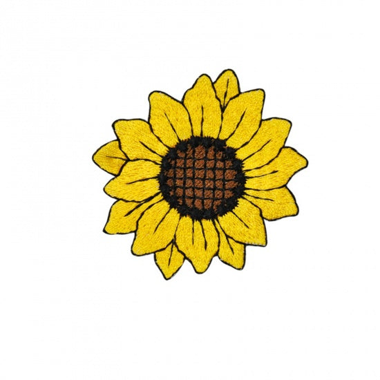 1pc Sunflower Patch / Polyester Iron On Patches Appliques (With Glue Back) (P5)