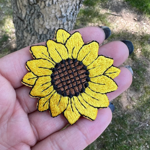 1pc Sunflower Patch / Polyester Iron On Patches Appliques (With Glue Back) (P5)