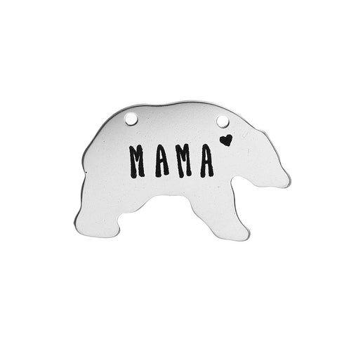 1pc "Mama" Bear / 304 Stainless Steel Connectors (0087)