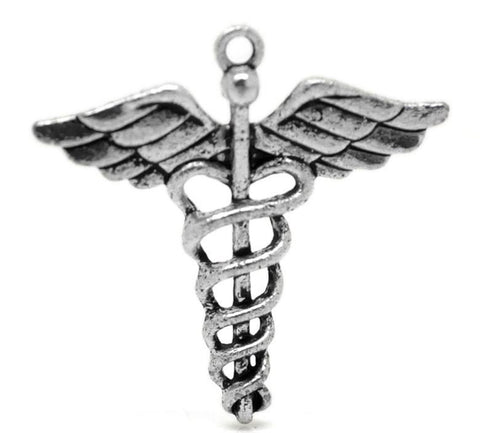 4pc Caduceus Symbol Of Medicine Pendant (0097-3)