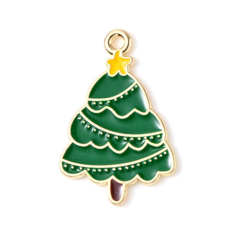 5pc Christmas Tree Charms / (0019-2)