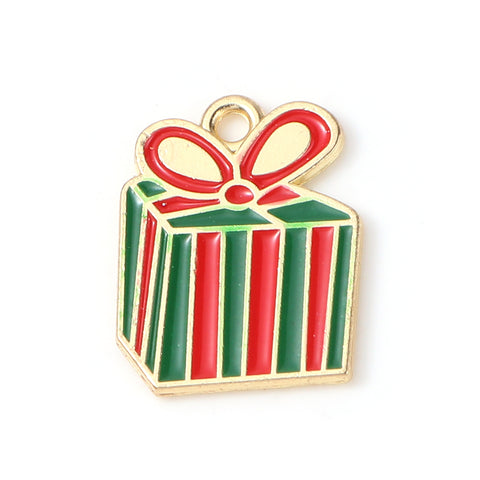 5pc Holiday Gift Charm / (0018-1)
