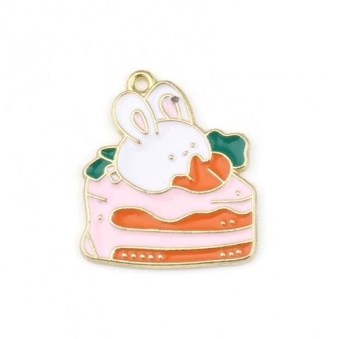 5PC Bunny and Carrot Cake Charm (0034)