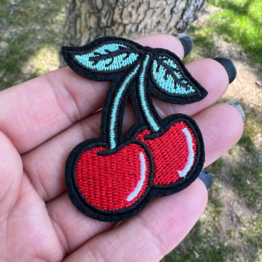 1pc Cherry Patch / Fabric Embroidery Appliques / Fruit (P6)