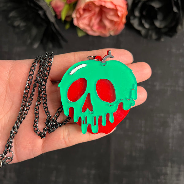 1pc Poison Apple Acrylic Pendant Necklace