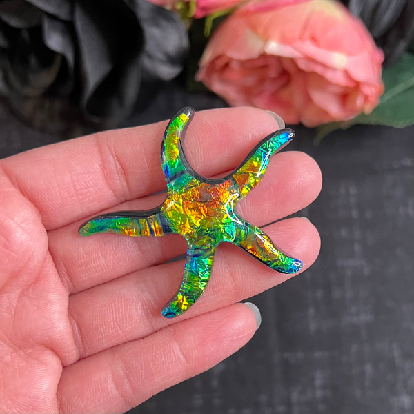 1pc Resin Starfish / Embellishments / Resin Flatback