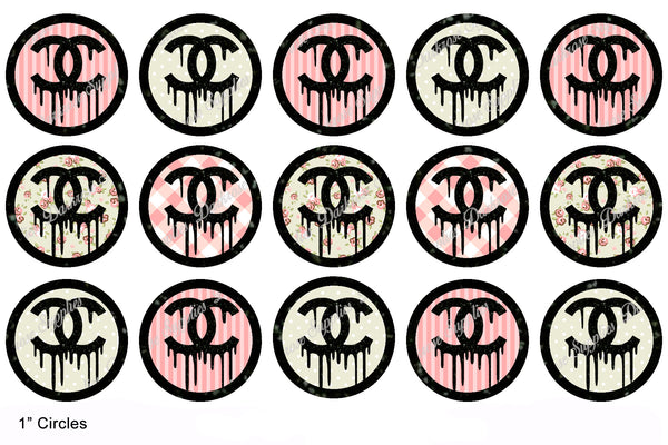 INSTANT DOWNLOAD- Designer 4x6 Digital Printable 1 Inch Circle Bottle Cap Images