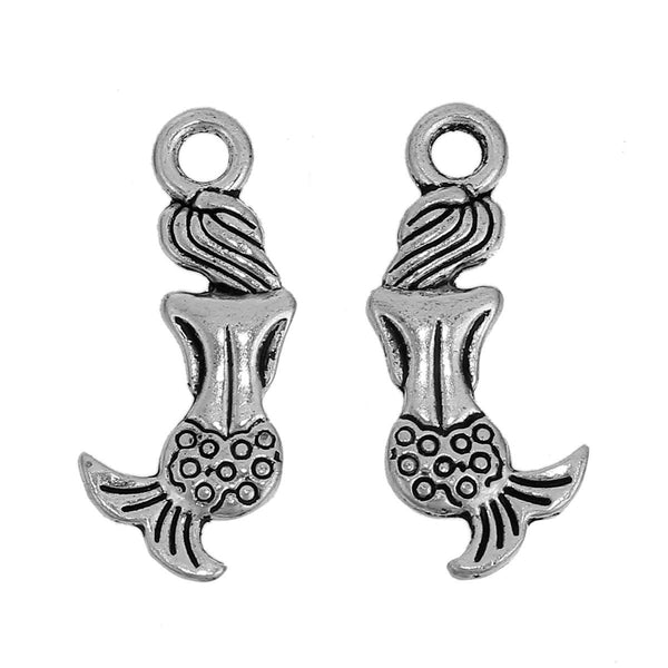 10pc Mermaid Zinc Based Alloy Charms (0061-3)