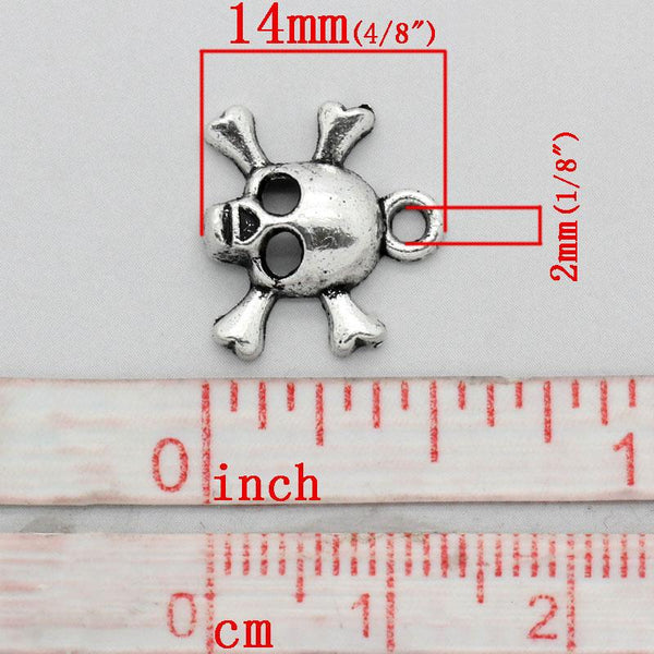 5pcs Halloween Skull Charms (0003-1)