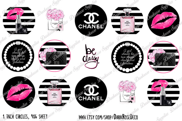 INSTANT DOWNLOAD- Designer 4x6 Digital Printable 1 Inch Circle Bottle Cap Images