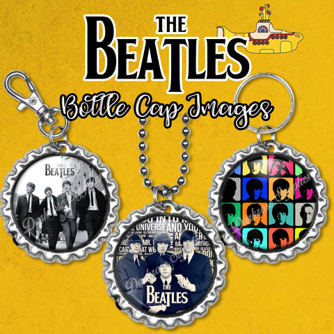 INSTANT DOWNLOAD- The Beatles 4x6 Digital Printable 1 Inch Circle Bottle Cap Images