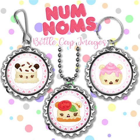 INSTANT DOWNLOAD- Num Noms 4x6 Digital Printable 1 Inch Circle Bottle Cap Images