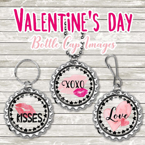 INSTANT DOWNLOAD- Valentine's Day 4x6 Digital Printable 1 Inch Circle Bottle Cap Images