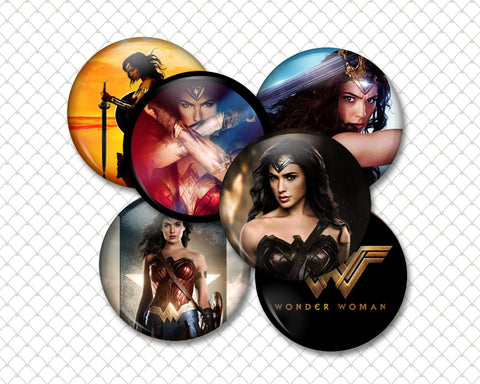 INSTANT DOWNLOAD- Wonder Woman 2017 4x6 Digital Printable 1 Inch Circle Bottle Cap Images